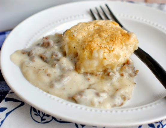 Gluten Free Biscuits and Gravy - Adapted recipe to be gf