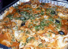 Chelle's clean eating chicken enchilasagna