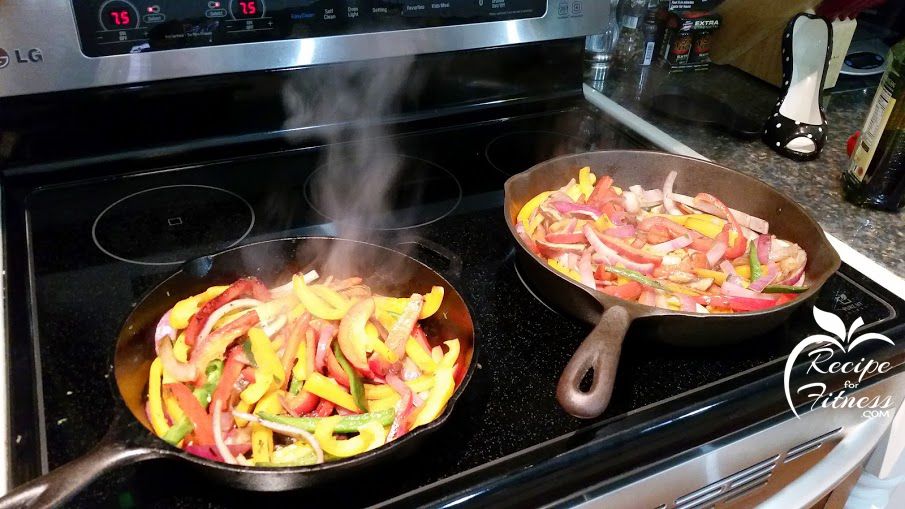 Clean Eating Carne Asada Street Tacos - Fajita Veggies